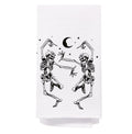 Funny Skeleton Kitchen & Bath Towels - White Halloween Decorative Hand Towels 16x24 Inches