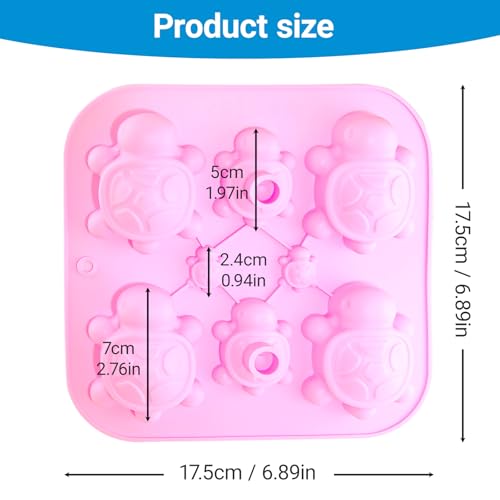 Turtle Silicone Molds for Chocolate & Resin - 16 Cavities with Variation B