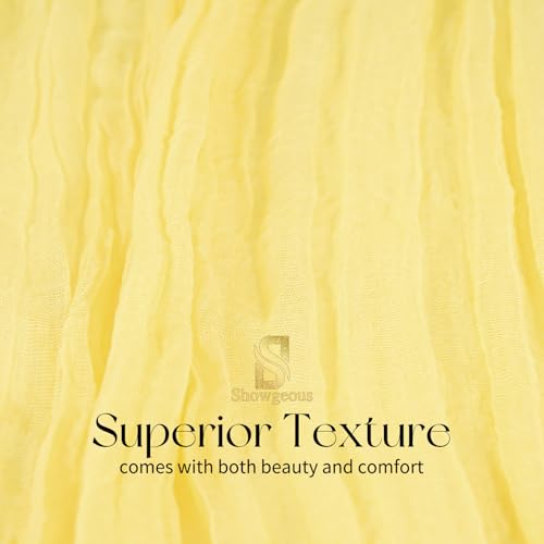 Light Yellow Cheesecloth Table Runner 17x108 Inches - 18 Pack Boho Home Decor