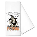 Humorous Witch Theme Kitchen Towel - White G Halloween Gift for Friend Coworker
