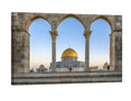 Al-Aqsa Mosque Canvas Wall Art - Dome of the Rock Religious Decor 36x24 Inches - Framed Ready to Hang
