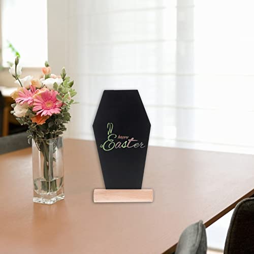 Mini Chalkboard Signs Tombstone Shape Set for Halloween Party Decorations - 4 Pieces