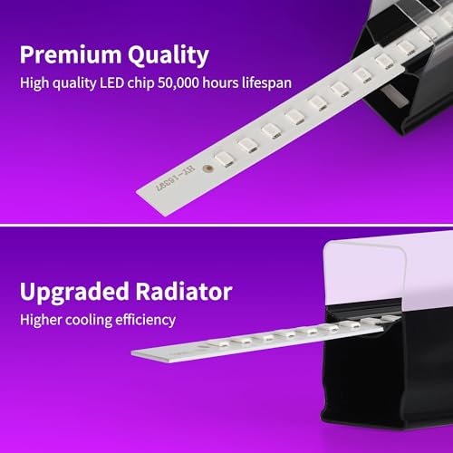 Black Light Bar 15W Portable LED Party Lights - 4 Pack, 1Ft Magnetic UV Blacklights
