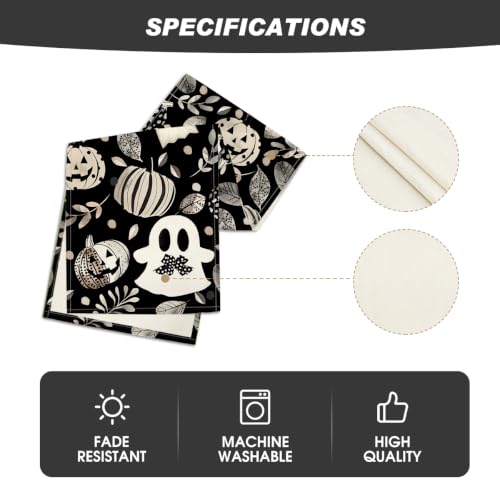 Halloween Table Runner 13x60 Inch Black Polyester Decor Party Tablecloth