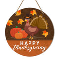 Thanksgiving Fall Door Sign Wall Decor - Wooden Harvest Decor for Front Door