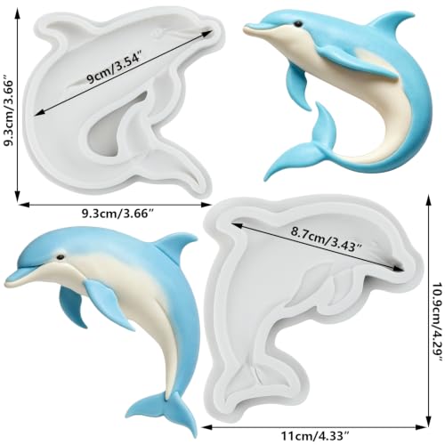 Dolphin Silicone Mold for Cake Decorating and Chocolates - Set of 2