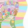 Candy Themed Floor Runner - Pastel Style Macaron Candy Party Decor, 118 x 39 inches