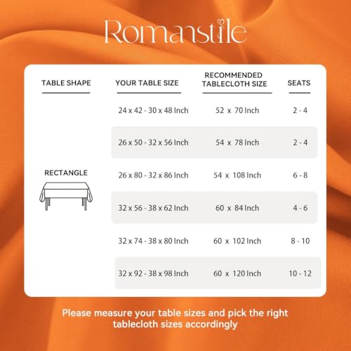 Halloween Waterproof Rectangle Tablecloth - 60x84 Inch Orange Washable Polyester for Dining & Party