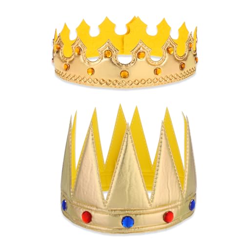 Apausvcm Regal Gold King Crown - Style6 Birthday Party Accessory