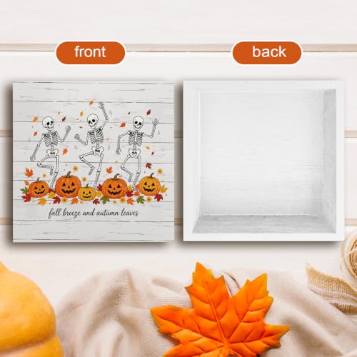 Funny Fall Halloween Pumpkin Sign Home Office Decor Autumn Decorations - Autumn Leaves Variation