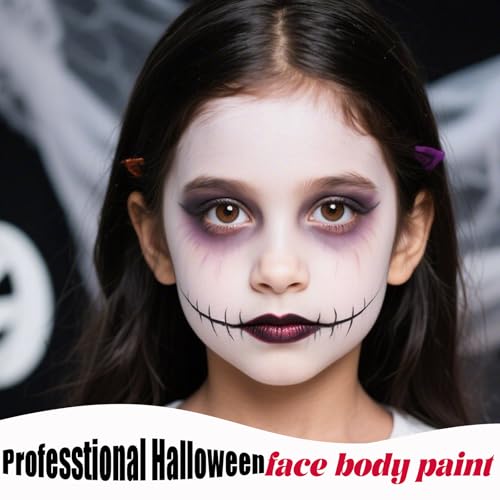 White Water-Based Face Paint for Halloween and Cosplay - 30ml