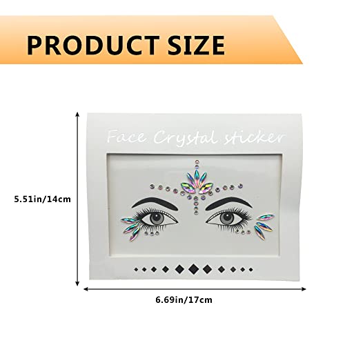 Sparkling Rhinestone Face Gems Stickers for Makeup & Party Decorations