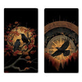 Dark Academia Gothic Black Raven Kitchen Dish Towels Set of 2 - Home Decor