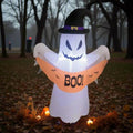 4FT Halloween Inflatable Ghost with LED Lights - Outdoor Yard Decor, Blow Up Haunted Ghost, Waterproof