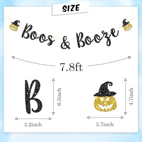 Halloween Banner Happy Halloween Sign Ghost Pumpkin Party Decorations Black Glitter
