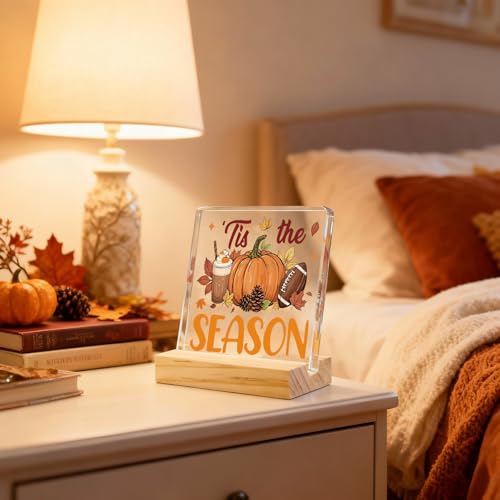 Fall Pumpkin Decor Wall Art Acrylic for Autumn Thanksgiving Office & Home