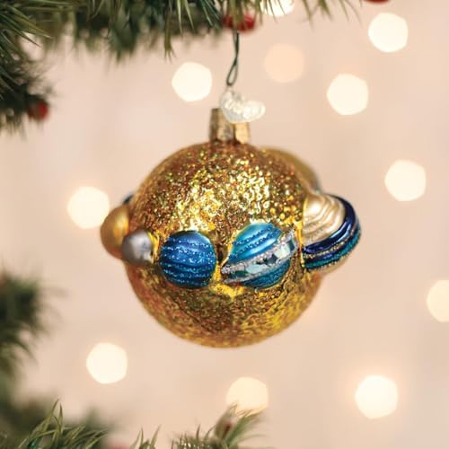 Solar System Glass Ornament - Handcrafted Christmas Tree Decoration, Outer Space Collection