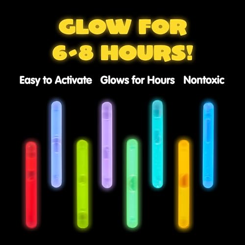 Mini Glow Sticks Set - 400 Count, 1.7 Inch Multi-Color Glow in Dark Party Favors - Variation of THIS Listing