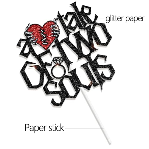 Gothic Wedding Cake Topper - Skull Heart Design for Halloween & Alternative Celebrations