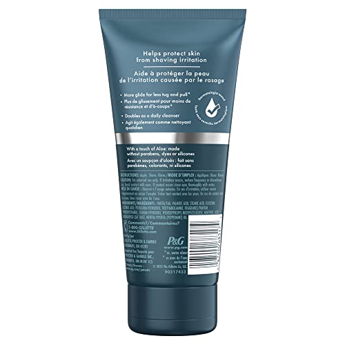 Gillette Intimate 2-in-1 Pubic Shave Cream & Cleanser - 6 Oz, Gentle & Paraben-Free