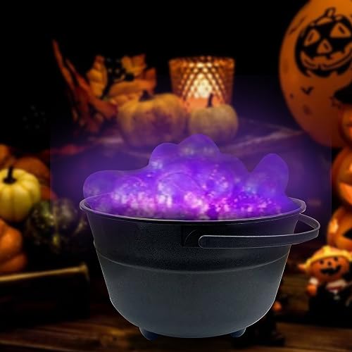 Large Halloween Black Cauldron Plastic Trick or Treat Bucket - 12.6 Inch