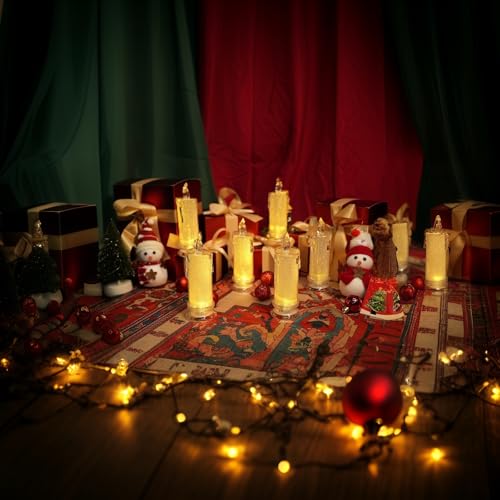 LED Flameless Candles Battery Operated 6 Pack - White, Safe & Realistic Flame Effect