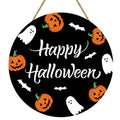 Halloween Door Wreath Indoor Decorations for Front Door - Cute Ghost Pumpkins Bats