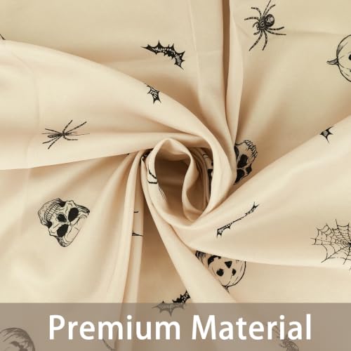 Beige Halloween Pumpkin Ghost Tablecloth 102x60 Inch Fall Decor
