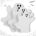 Halloween Ghost Wooden Serving Platters Set - Food Trays for Party Decor