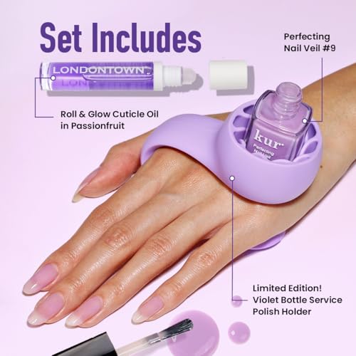 Violet Vibes Nail Polish Set - 5-Minute Manicure & Cuticle Hydration
