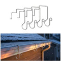 60 Pcs Stainless Steel Gutter Light Hooks for Christmas Lights - Outdoor Durable Clamp
