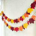 Fall Maple Leaf Garland 2-Pack - Autumn Decorations for Home Interior Holiday Decor