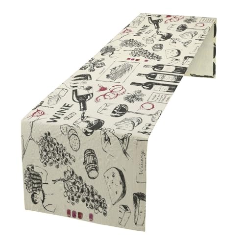 Rustic Farmhouse 13x108 Inch Table Runner for Dining & Holiday Decor Variation of W13xL108 Winered-11