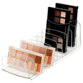 Large Clear Makeup Palette Organizer with 10 Compartments, Cosmetic Storage Box
