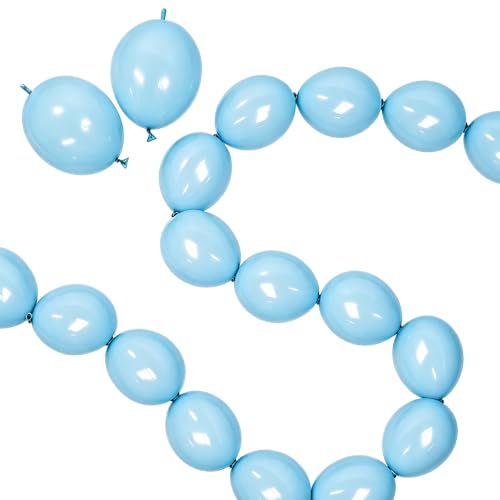 Linking Balloons 6 Inch Light Blue Set - 60 Pcs for Wedding & Party Decorations (Variation: Light Blue / 6 Inch)