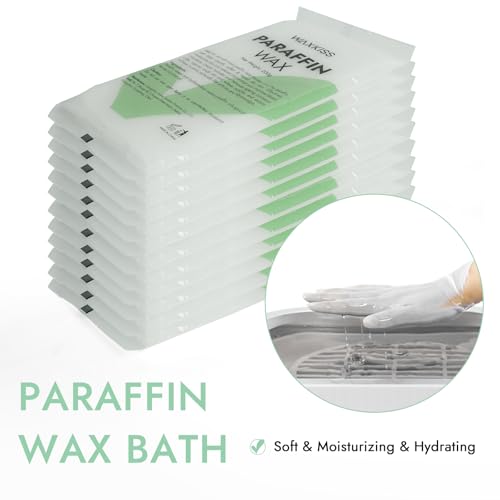 Paraffin Wax Refill Set for Hand and Foot Spa - Unscented, Hydrating, 12 Packs