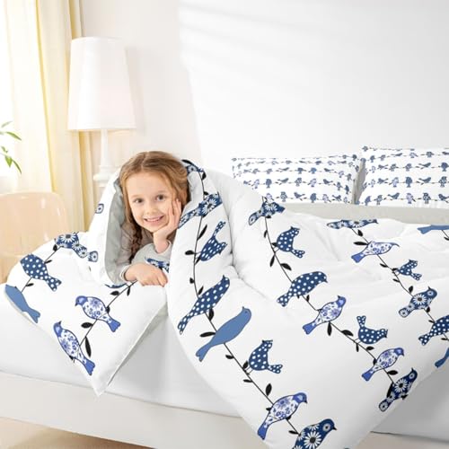 Kids Bedding Set Full - Multi 6 Piece Boho Floral Animal Print Comforter