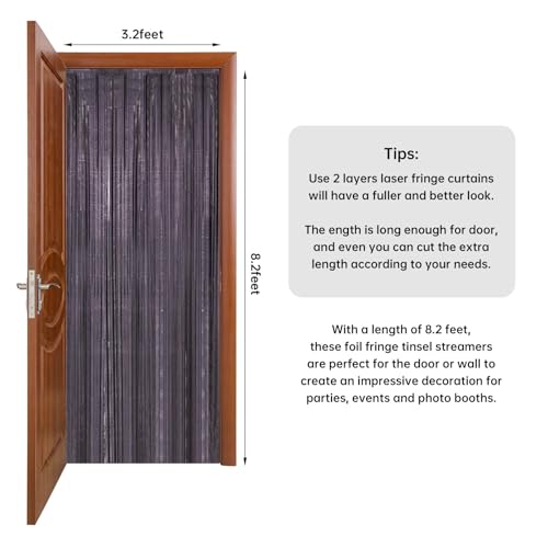 Black Glitter Metallic Foil Fringe Curtain Backdrop - Variation of THIS Listing