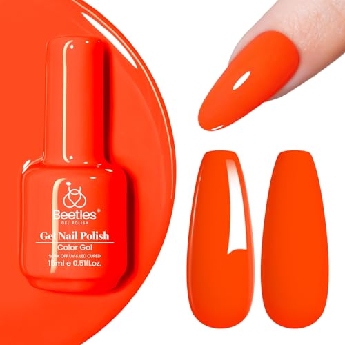 Bright Vibrant Orange Gel Polish - 15ml Nail Color - Creme Orange Variation