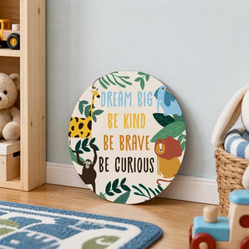 Baby Boy Nursery Wall Decor Wooden Hanging Sign Dream Big