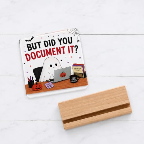 Halloween Desk Sign for Office - Funny Coworker Gift - Clear Variation