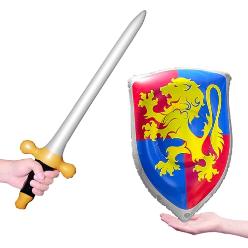 12 Pcs Medieval Knight Inflatable Sword and Shield Set - Prince Party Favors, Cosplay Accessories – Variation of THIS listing