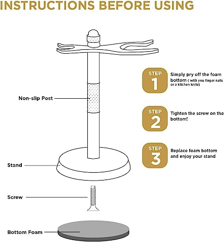 Perfecto Deluxe Chrome Razor and Brush Stand - Elegant Shaving Accessory