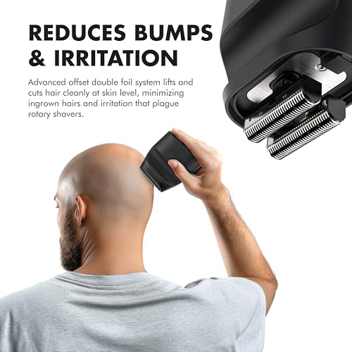 Aberlite Touch 2 Foil Head Shaver for Bald Men - Black, Waterproof, USB-C