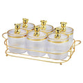 White Little Bear Metal Tray with Cover - 6 Removable Snack & Candy Tanks, Food Dispenser