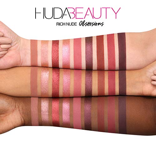 Cream Eyeshadow Palette with Metallic Finish - 10 Rich Shades, Authentic Huda Beauty