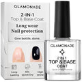 2-in-1 Clear Nail Base & Top Coat - High Shine, Quick Dry, Long-Lasting