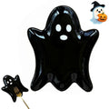 Ceramic Ghost Spoon Rest for Stove Top - Black Kitchen Utensil Holder