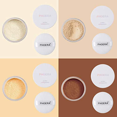 Translucent Matte Face Powder with Puff - Long Lasting, Photo & Flash Tested - 02 Cool Beige