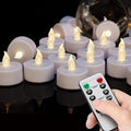Flameless LED Tea Lights with Remote Control - Warm White, 24 Pack
